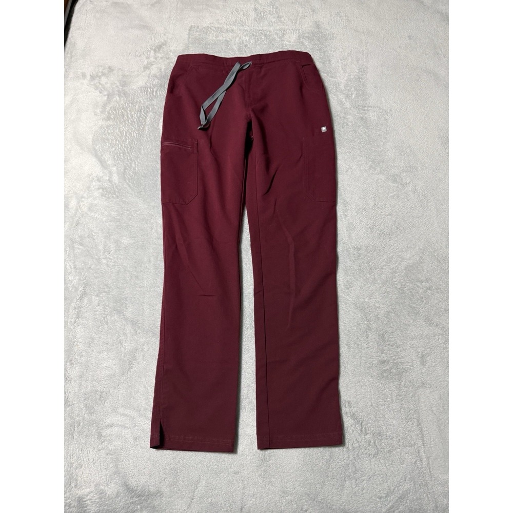 FIGS Scrub Yola Pants Womens Small Burgundy Bottoms
